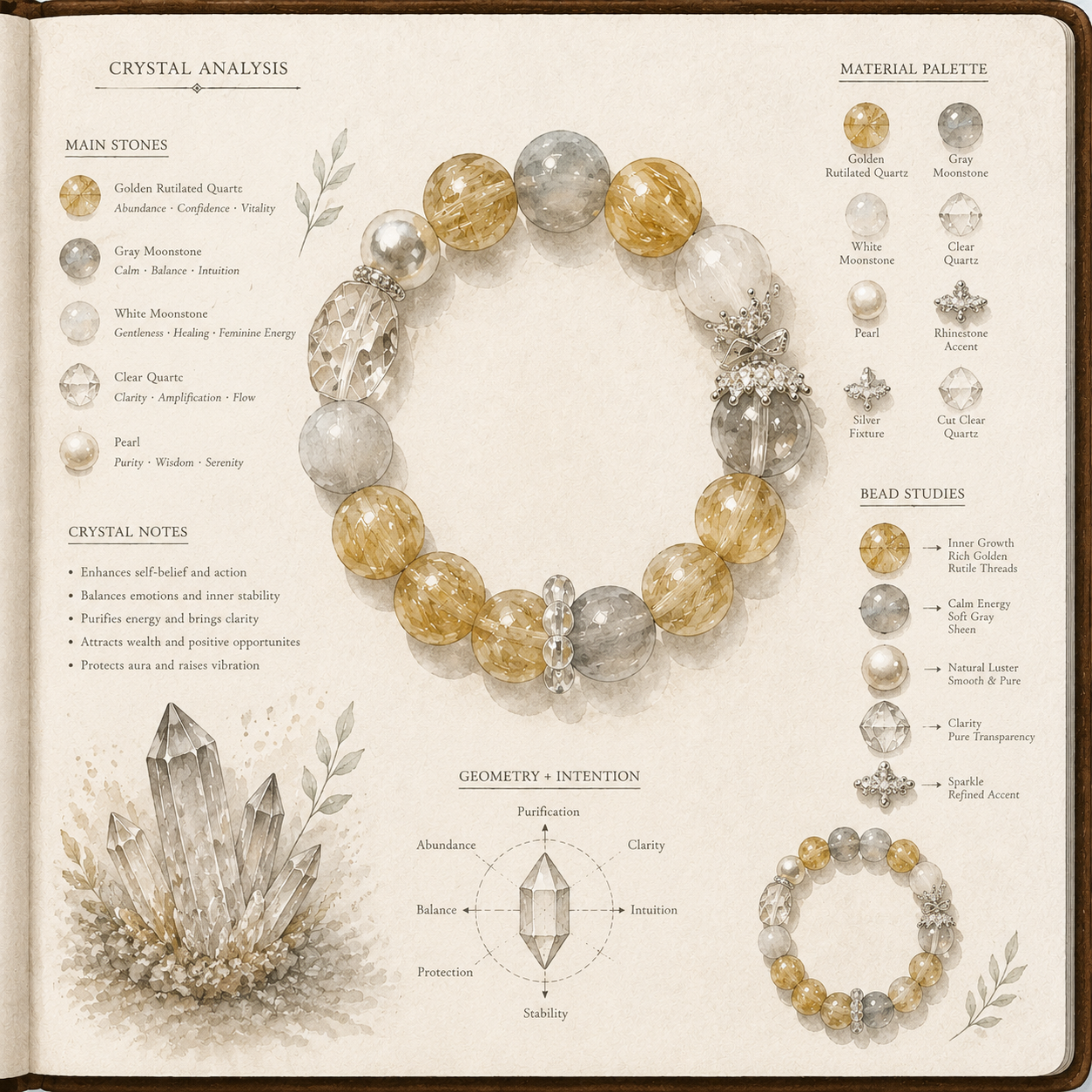 Aurlin Wealth & Abundance Crystal Bracelet