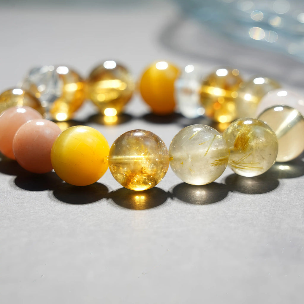 Aurlin Taurus Natural Energy Crystal Bracelet – Stability & Abundance